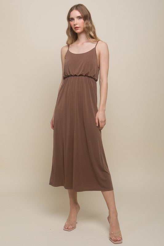Cinch Waist Maxi Dress