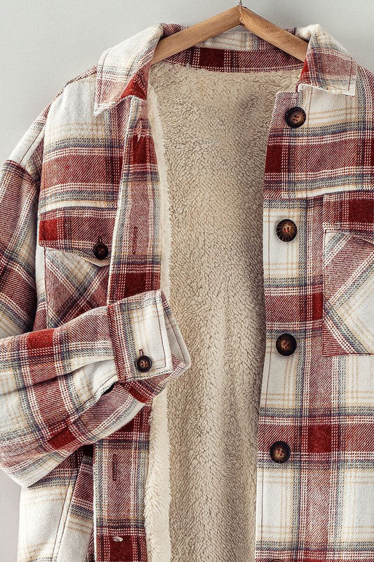 Sherpa Lined Plaid Jacket