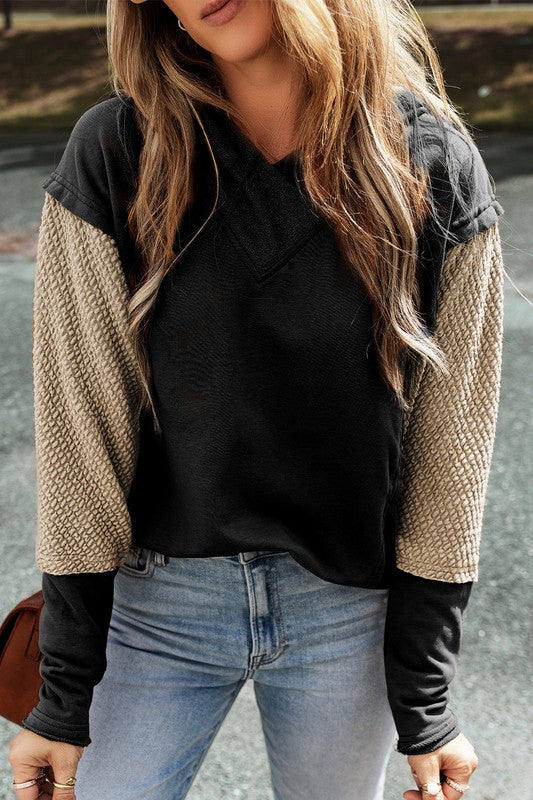 Contrast Sleeve Sweatshirt