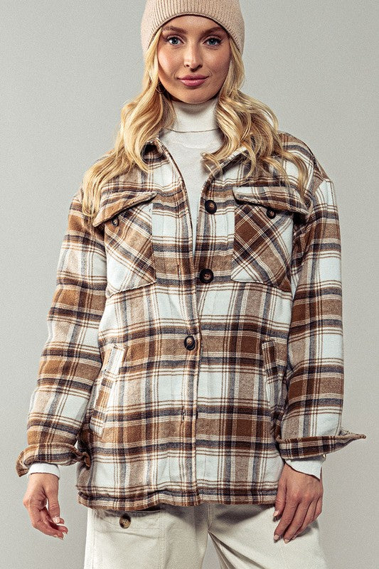 Sherpa Lined Plaid Jacket