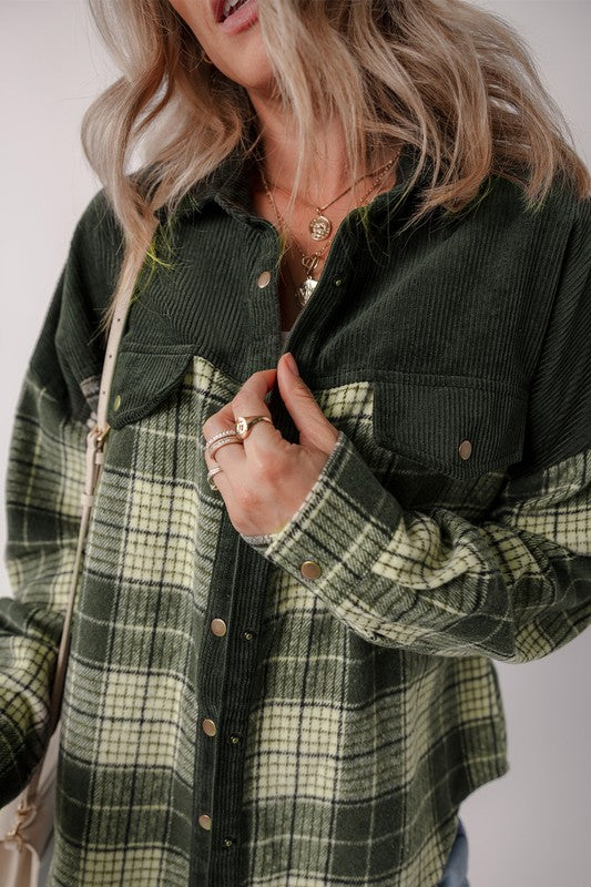 Olive Plaid Jacket