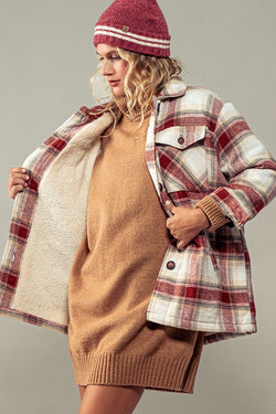 Sherpa Lined Plaid Jacket