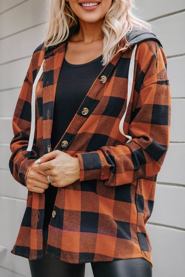 Rust Buffalo Plaid Button Up