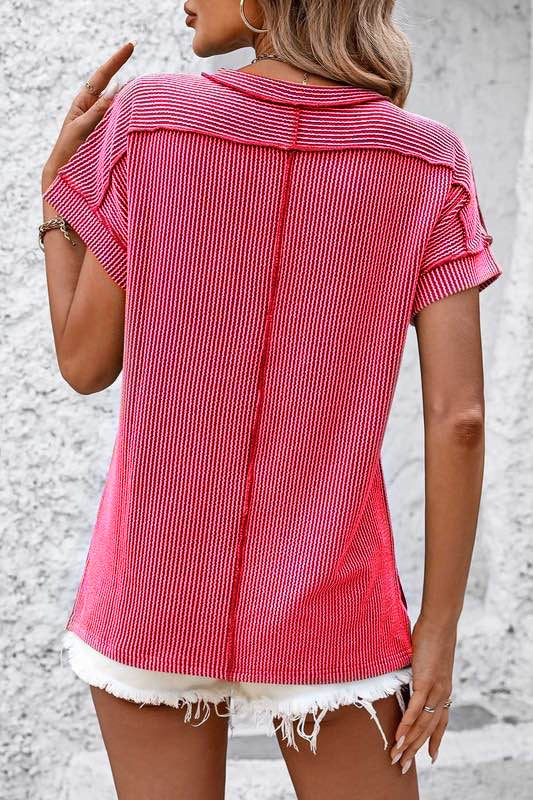Textured Drop Shoulder Tee