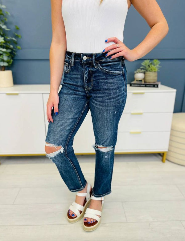 Lovervet Cropped Straight Leg Jeans