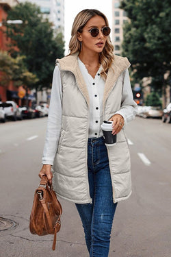 Fleece Lined Reversible Long Vest