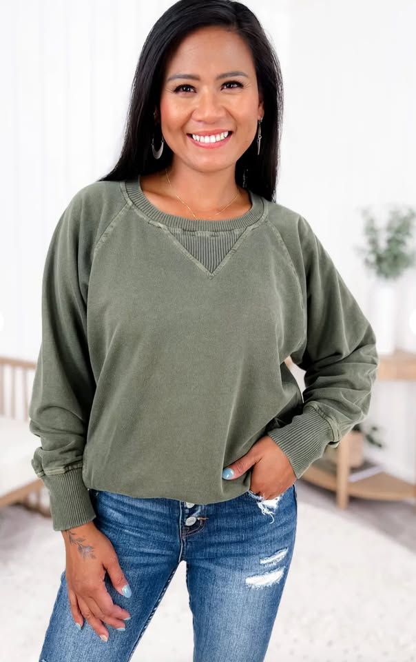 French Terry Pullover with Pockets