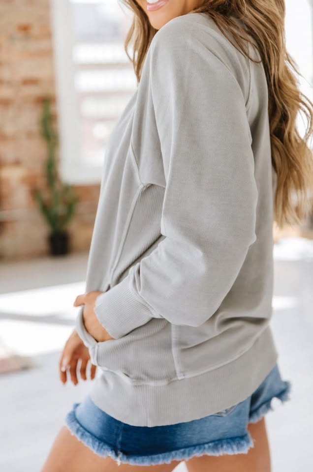 French Terry Pullover with Pockets
