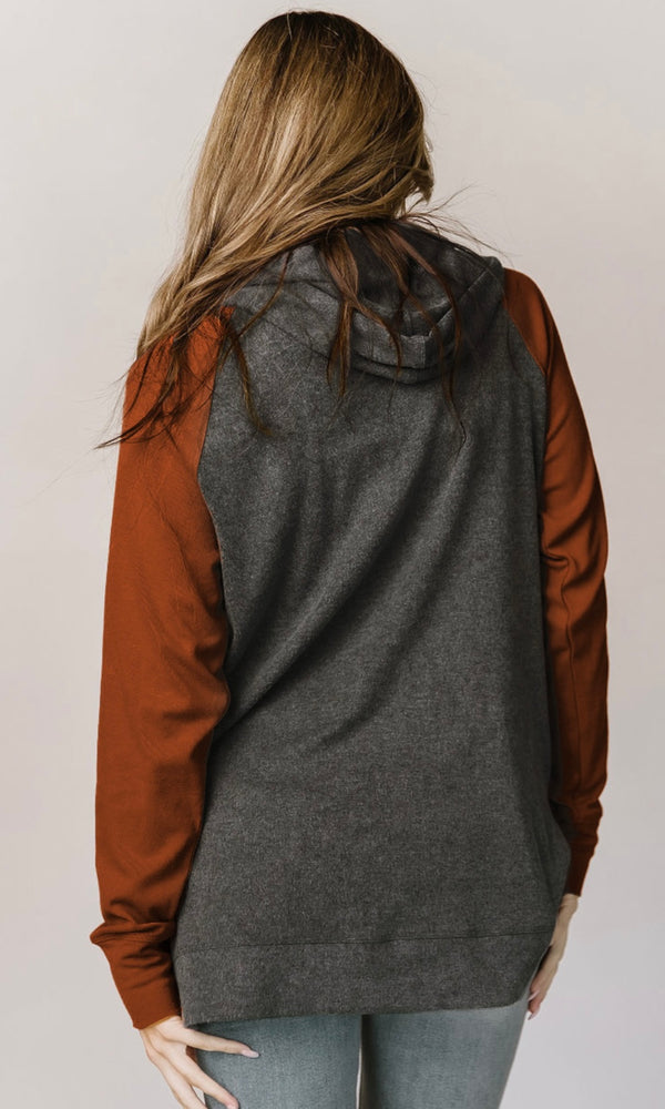 Ampersand Side Slit Hoodie- Golden Autumn