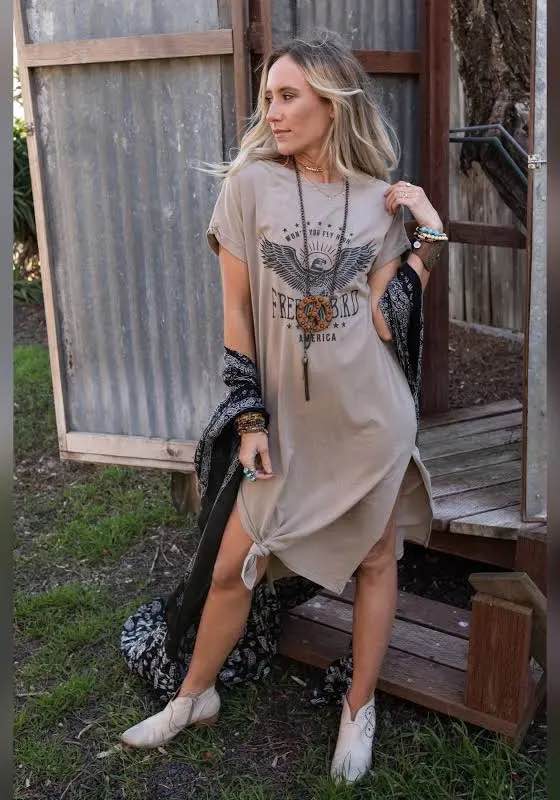 Free Bird Tee Shirt Dress