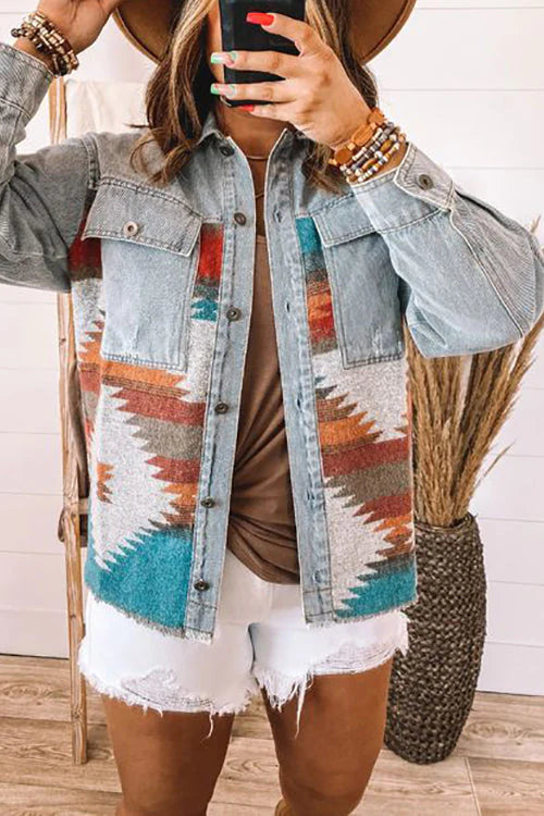 Denim 2025 jacket aztec
